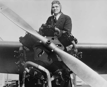 MIT professor Daniel Sayre aboard the meteorology program's airplane in the 1930s. Photo courtesy of the MIT Museum