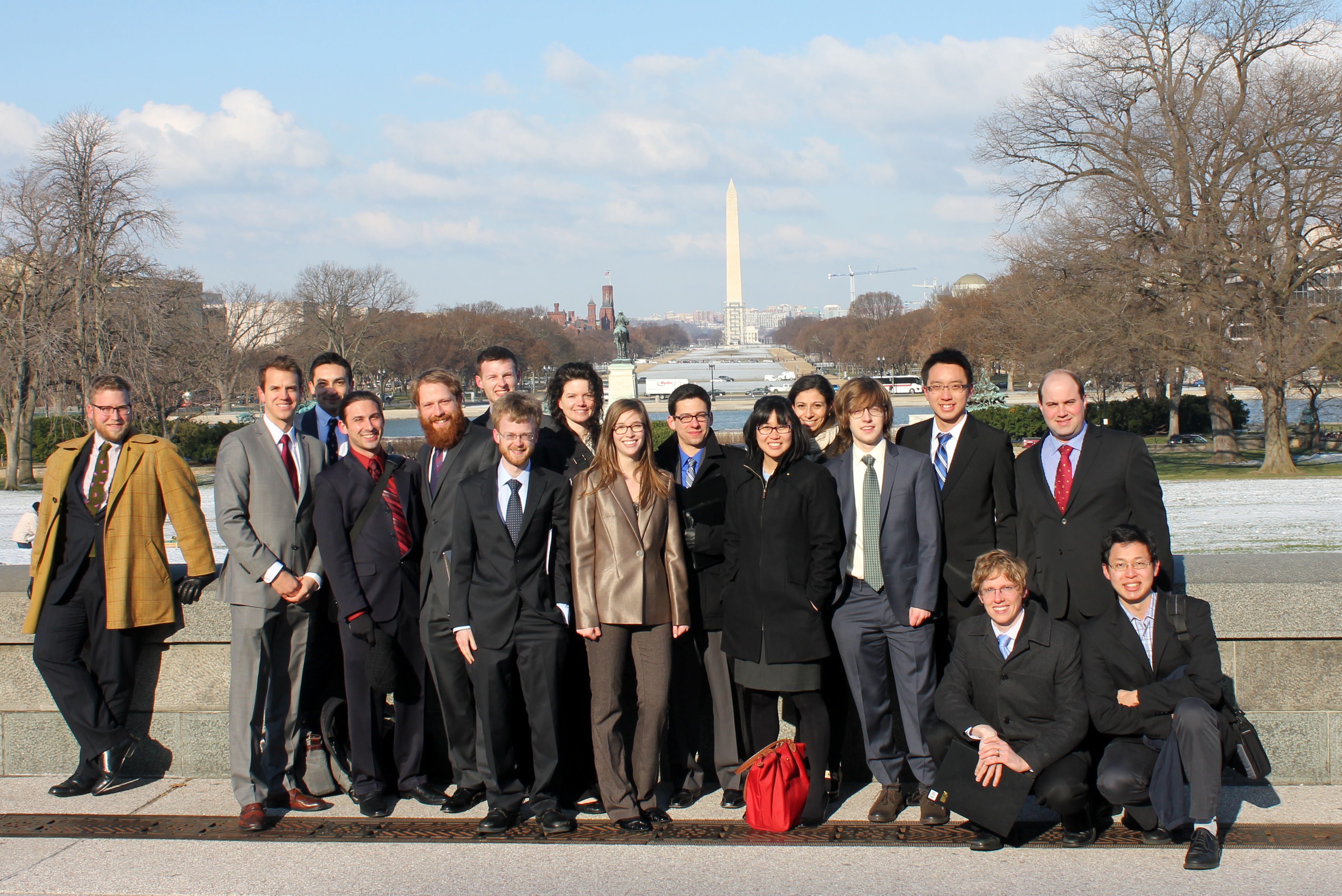 Dan Rothenberg (fourth from left) with MIT Science Policy Initiative students on the national mall, 2014. (Courtesy of MIT Science Policy Initiative)