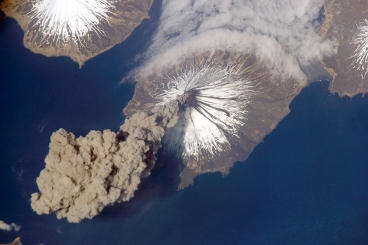 The Cleveland Volcano in the Aleutian Islands, off Alaska. NASA
