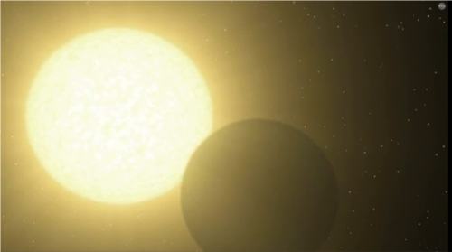 Artist's impression from "NASA's Spitzer Sees Light of Super Earth" - Image credit: NASA 
