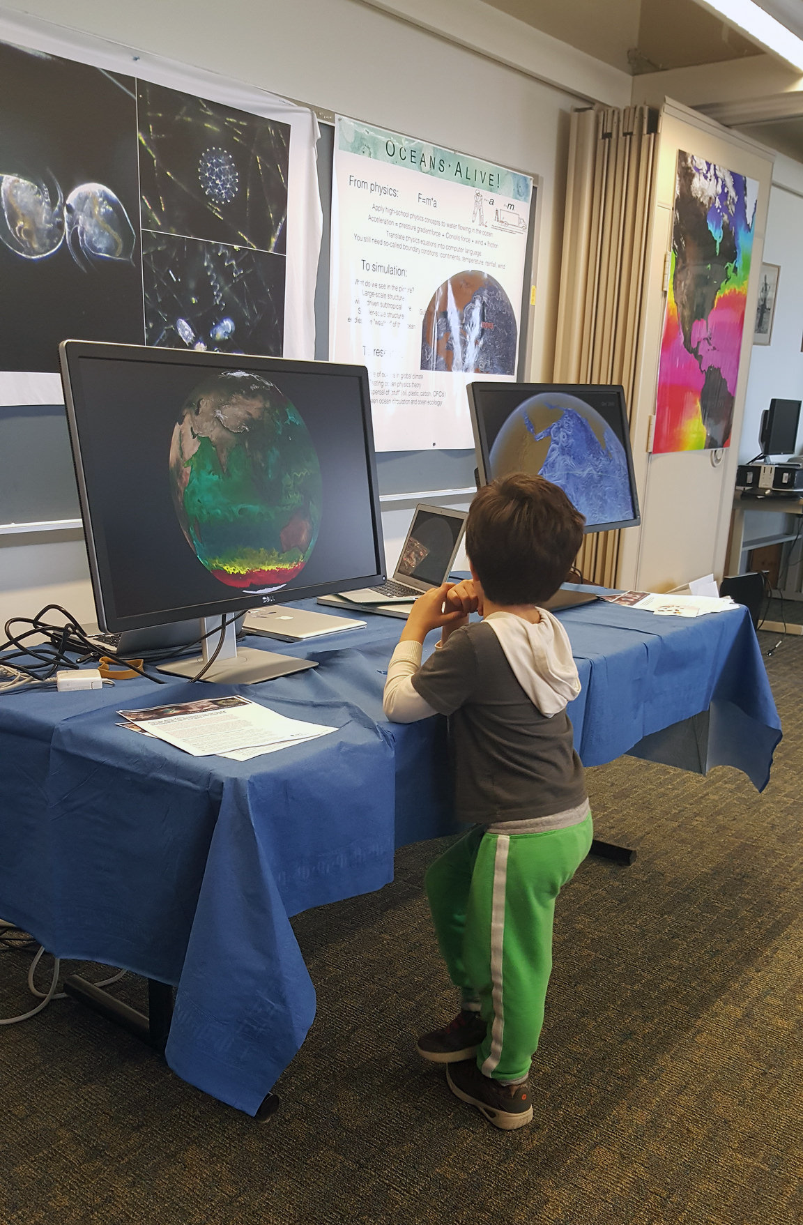 A young boy attends the Oceans Alive! event at MIT's Open House (Image: Deepa Rao)