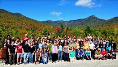 Group photo, PAOC Retreat 2011 at the Mountain Club, NH - image credit: Allison Wing (click on the picture for a larger version)